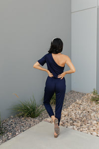 Arm And A Leg Jumpsuit In Navy