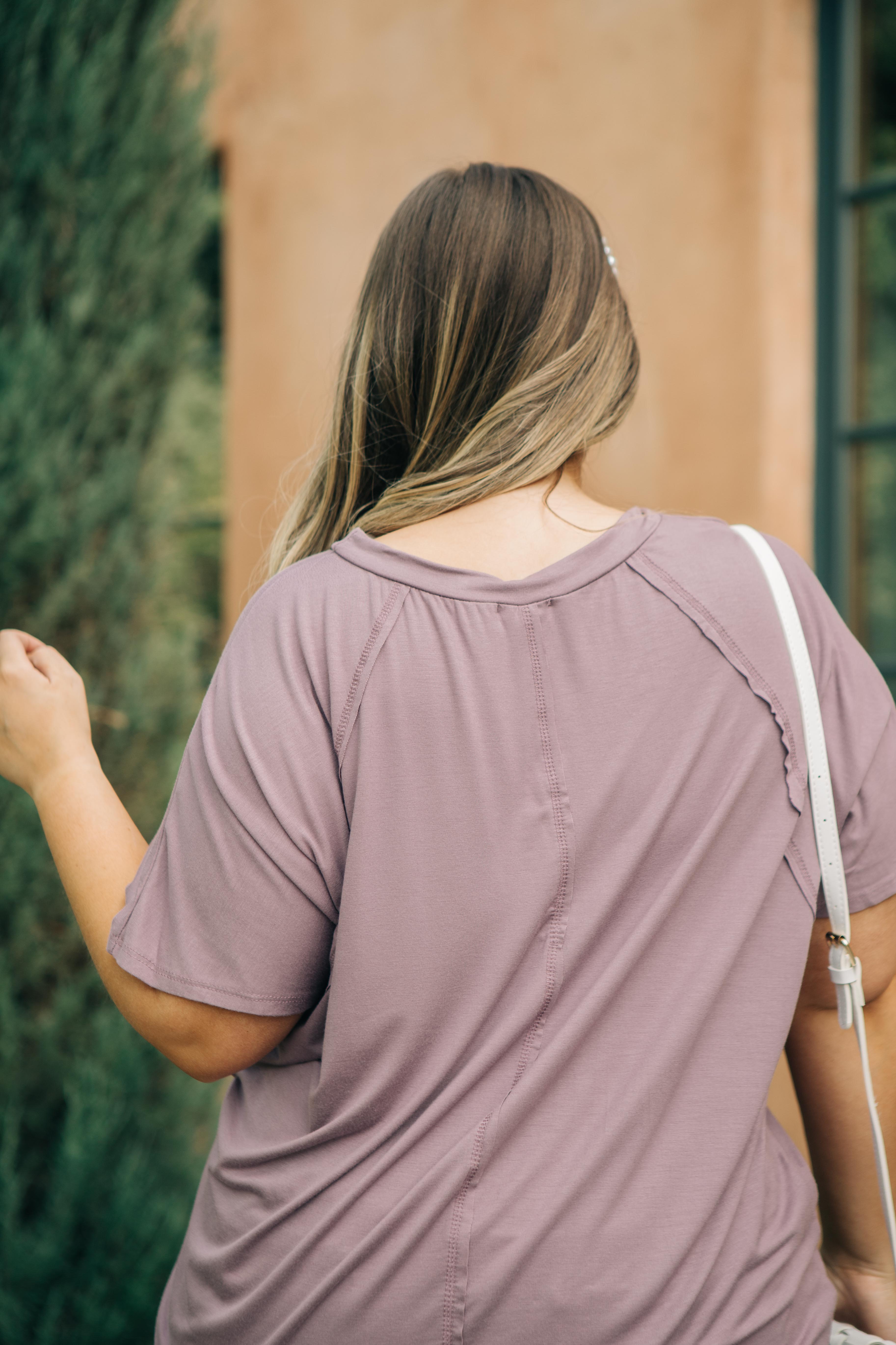 Cozy Cool Tee in Lavender