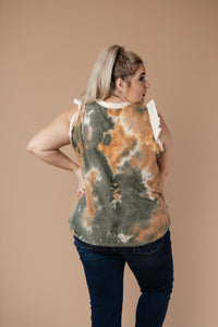 Falling Leaves Textured Tie Dye Top