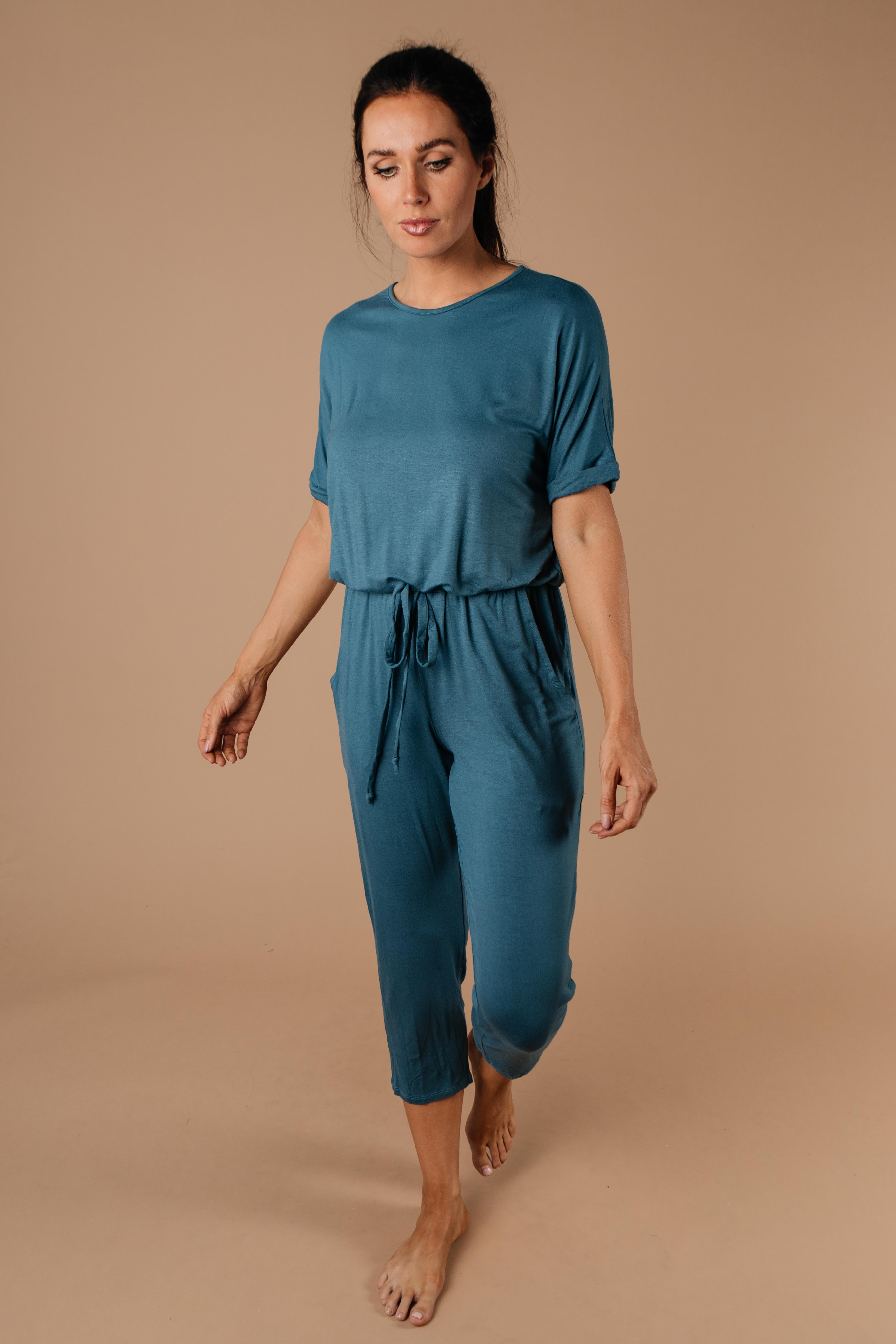 Girl Next Door Jumpsuit In Jade