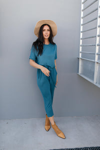Girl Next Door Jumpsuit In Jade