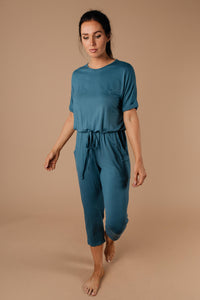 Girl Next Door Jumpsuit In Jade