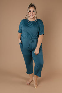 Girl Next Door Jumpsuit In Jade