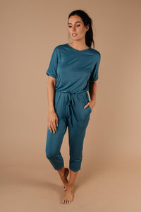 Girl Next Door Jumpsuit In Jade