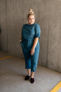Girl Next Door Jumpsuit In Jade