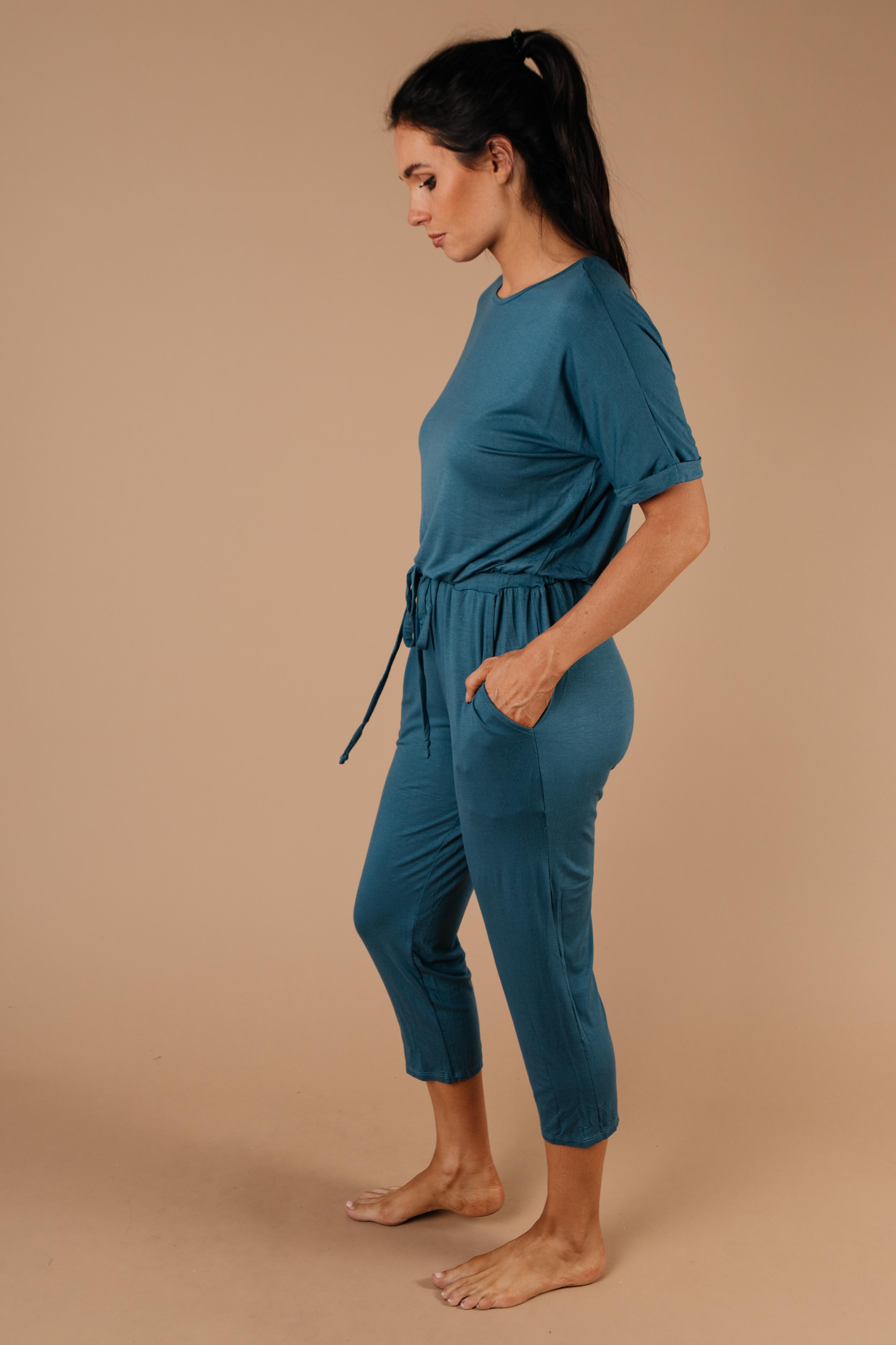 Girl Next Door Jumpsuit In Jade
