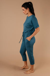 Girl Next Door Jumpsuit In Jade