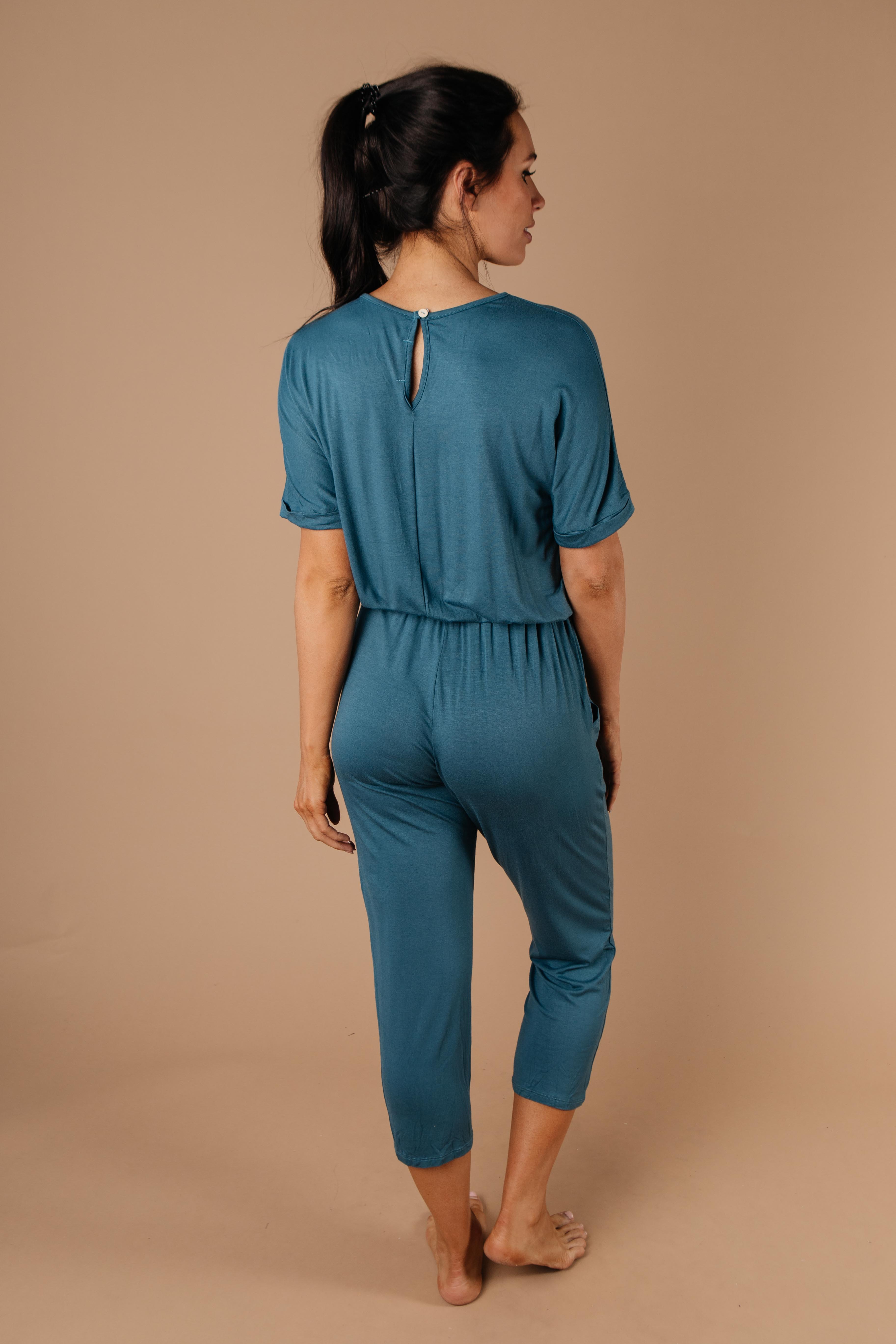 Girl Next Door Jumpsuit In Jade