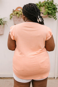 Out of Town Top in Apricot