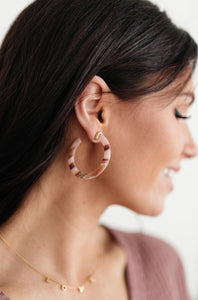 Pink Hoop Earrings